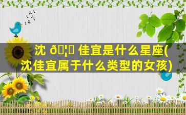 沈 🦋 佳宜是什么星座(沈佳宜属于什么类型的女孩)
